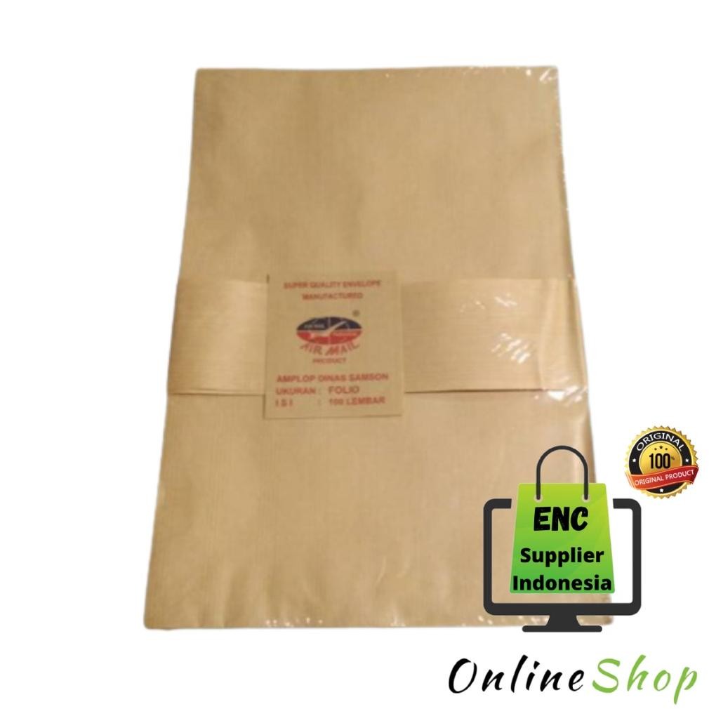 

Baru Amplop Coklat Airmail 100 Lembar - Ukuran Folio Salur / F4 Per Pak