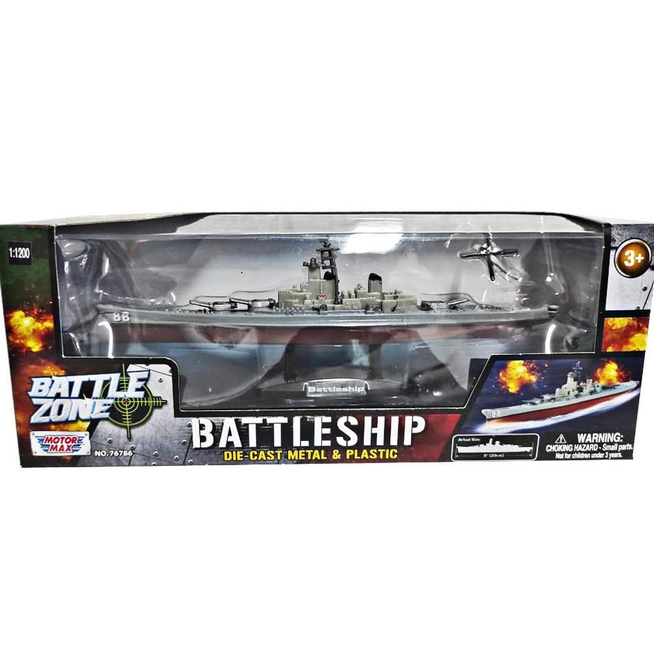 Motormax 11200 Diecast Battleship 76786 Mainan Kapal Perang