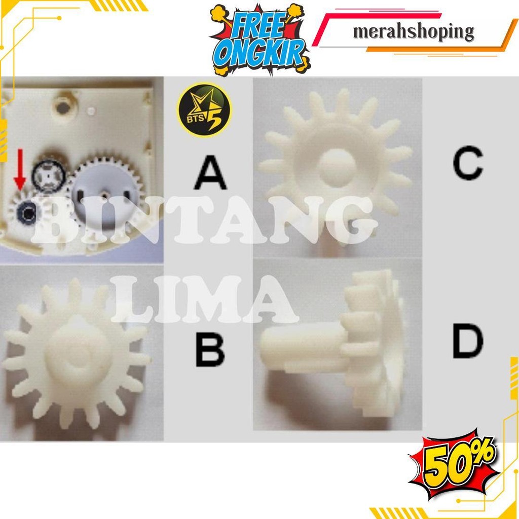 Spare Parts / Onderdil / Suku Cadang Alat Tanam Jagung Bintang Lima - Gear/Gir Sikat Bts5-Sp01 Origi