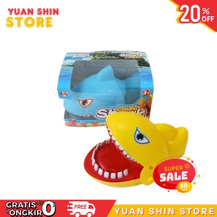 MAINAN EDUKASI GIGIT JARI CRAZY SHARK GAME LZ 8 - MAINAN TERBAIK