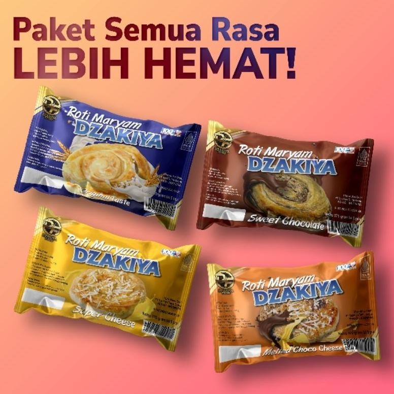 

Baru Paket Roti Maryam Premium 4 Pack | Varian Original, Cokelat, Keju, Cokelat Keju