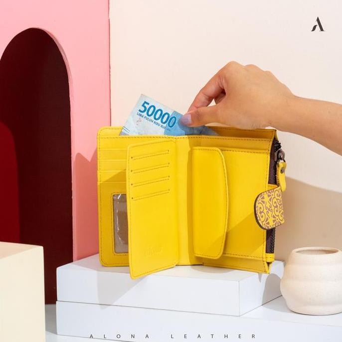 Promo Dompet Wanita Dompet Kulit Sapi Original Branded Alona Sekar
