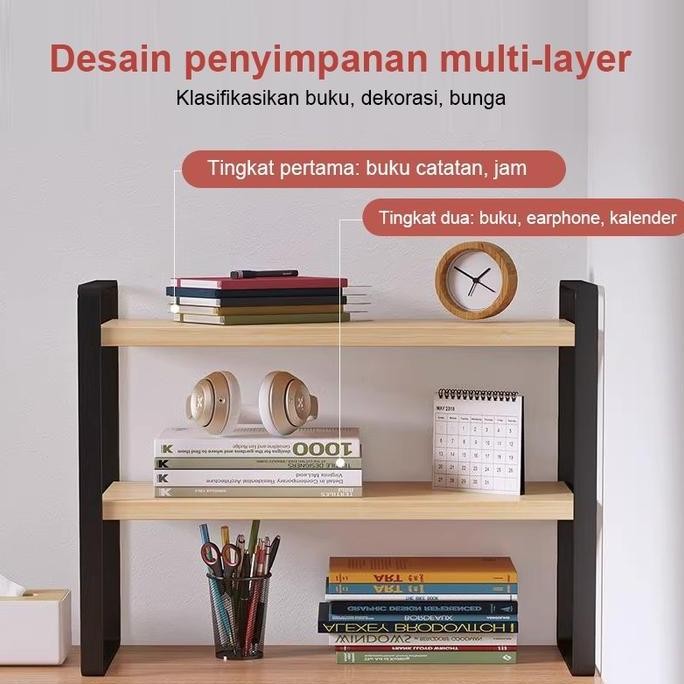

Terlaris [Ak]Rak Buku Rak Meja Stationery Desktop Storage Rak Desktop Rak Serbaguna Dapur Desktop Rak Buku Meja Dinding
