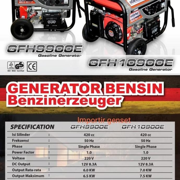 

Terlaris Genset Starke Heavy Duty Bensin