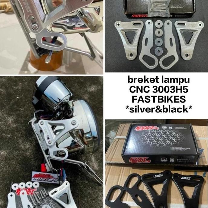 BREKET KUPINGAN LAMPU BULAT MODEL NINJA CNC FAST BIKES UNIVERSAL