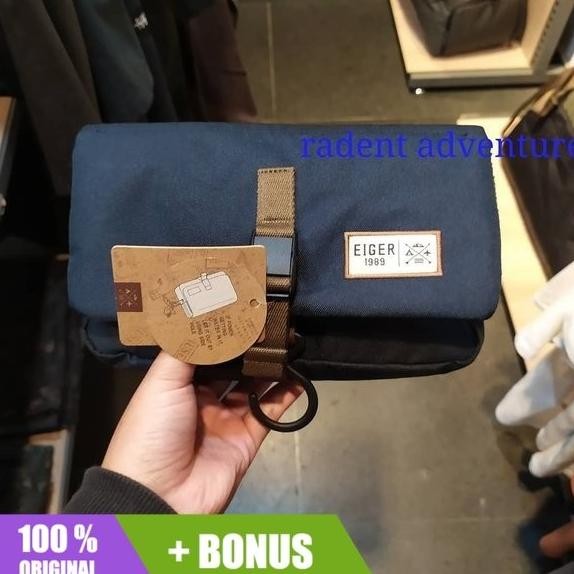 ready Tas Eiger Pinewood Toiletry M Pouch Bag Navy 91000 5329 Original