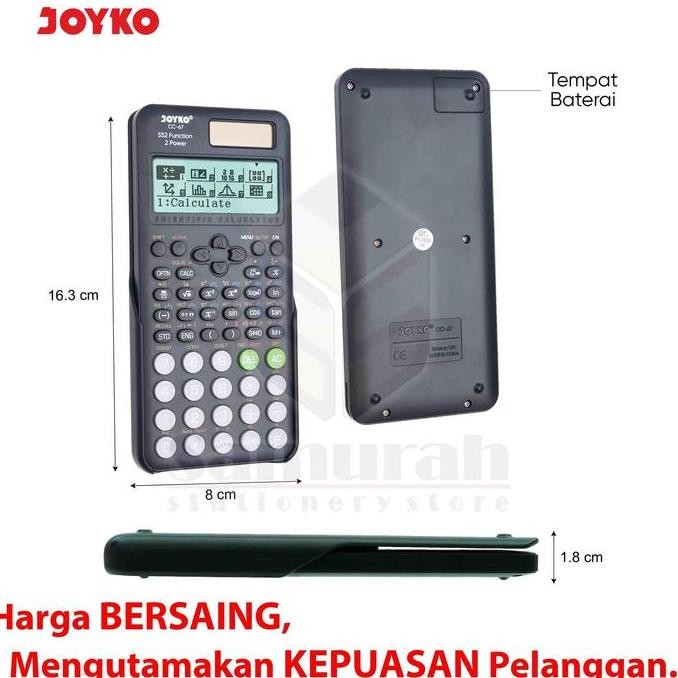 

ready !!! Kalkulator Joyko CC 67 Ilmiah Rumus Fungsi / Calculator CC67 Sin Cos Tan - 552 Function / Scientific CC-67