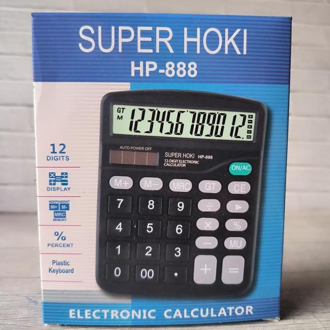 

restock KALKULATOR 12 DIGIT SUPER HOKI HP-888 CALCULATOR ALAT HITUNG