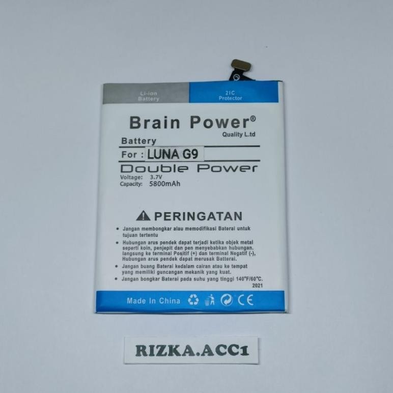 Baterai Batre for Luna G9 G-9 G 9 LUNA Brain Double Power Battery Batrai Hp