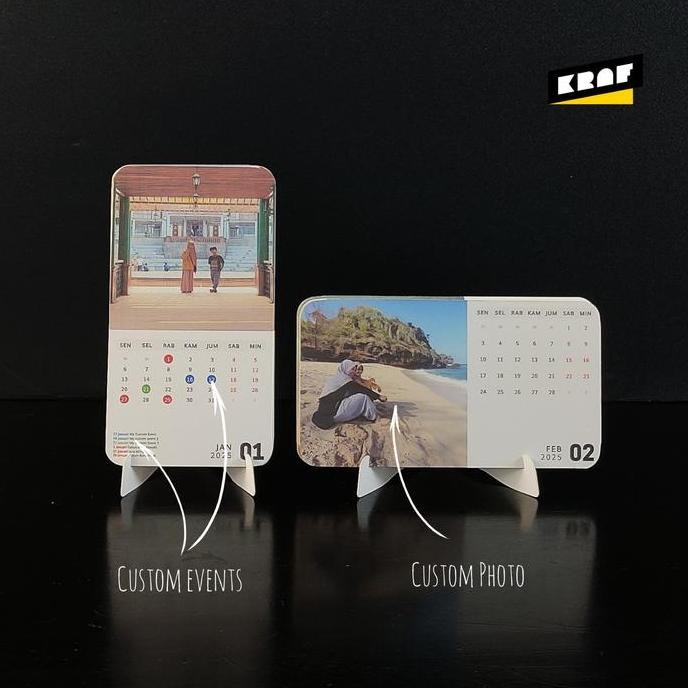 

Terlaris Kalender Custom Estetik. Dapat Memakai Gambar Atau Foto Sendiri Dan Dapat Menambahkan Event Custom. Kalender Meja Unik Dengan Penyangga