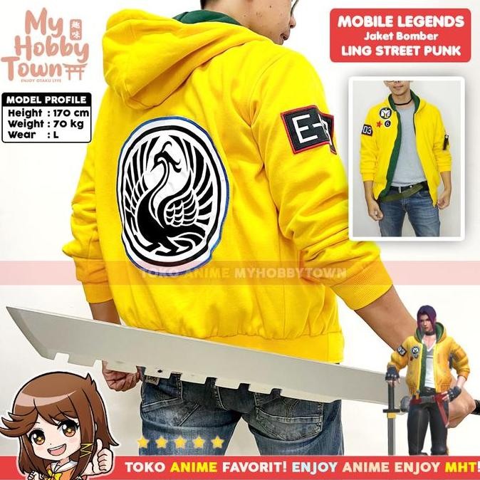 new  Jaket Mobile Legend Ling Street Punk Starlight Kostum Cosplay
