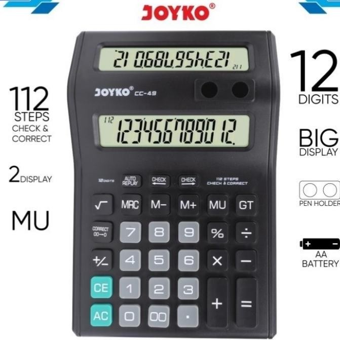 

restock Calculator Kalkulator Joyko CC - 49 , 12 Digits 2 Display