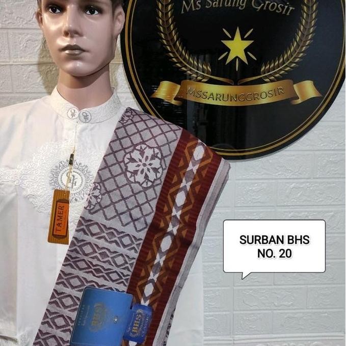 Surban BHS Jaguar Subaiyah Classic Gold Motif Tebal