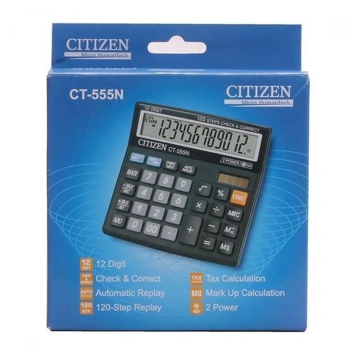 

restock Kalkulator Citizen CT555N 12Digit Check Correct/Calculator 12D CT555N