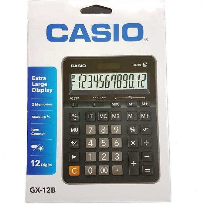 

restock KALKULATOR CASIO GX 12B ORIGINAL - 12 DIGIT - 2 POWER - LAYAR BESAR