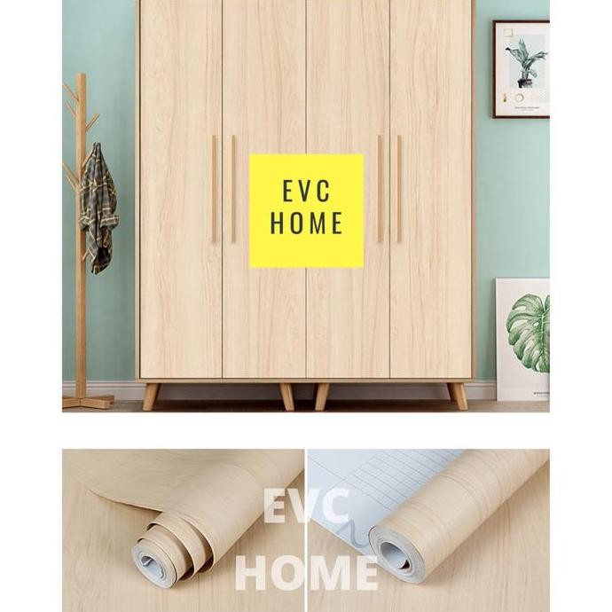 EVCHOME 60CM x 3M Wallpaper Sticker Lemari/HPL Sticker Lemari Serba Guna/Wallpaper Dinding Serat Kay
