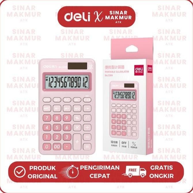 

restock Desktop Calculator/Kalkulator Mini Portable Dual Power 1200 Deli (PCS)