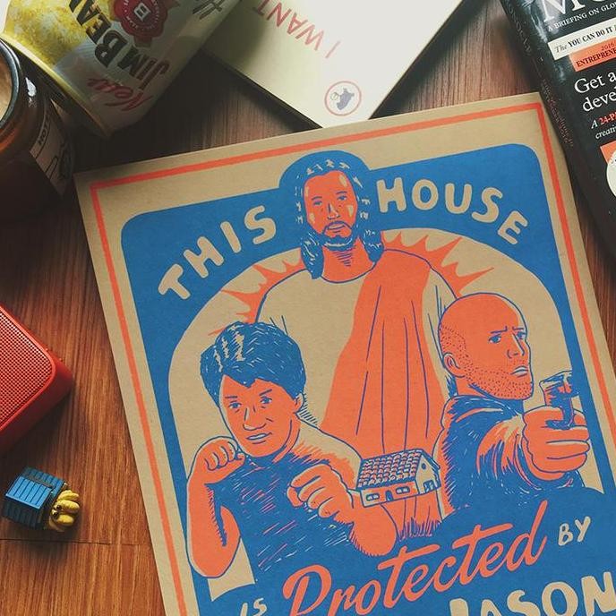 

Jesus, Jason, and Jackie - Art Print / Poster