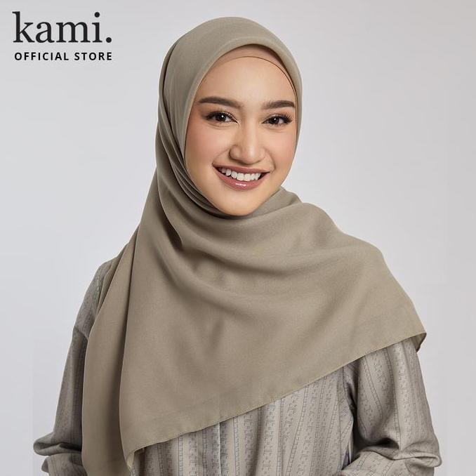 Kami Light Voile Scarf Plain Cotton Blend Wanita Katun Kerudung Muslim Square