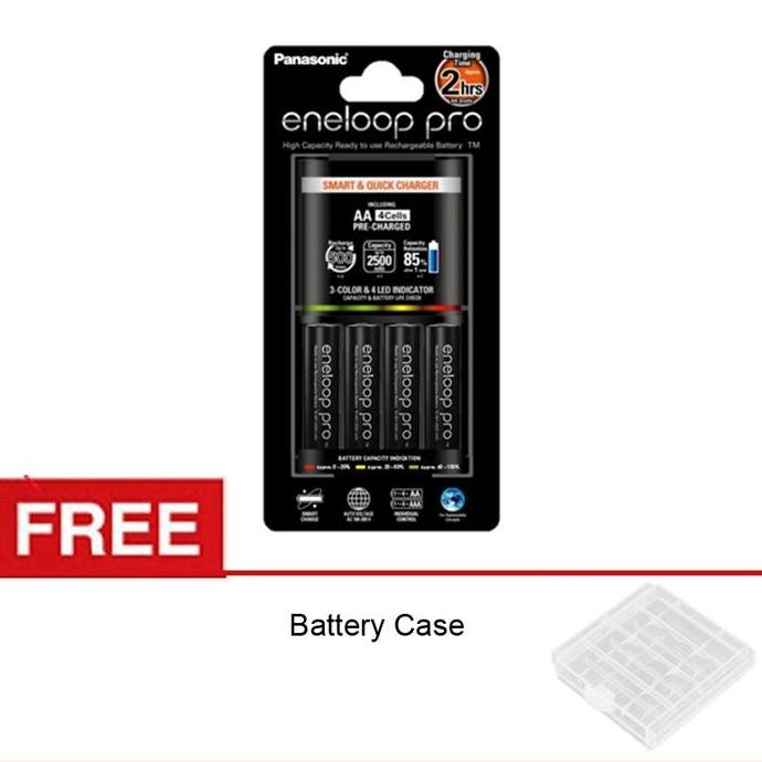 Panasonic Eneloop Quick Charger + Battery Eneloop Pro Aa 2500Mah 4 Pcs