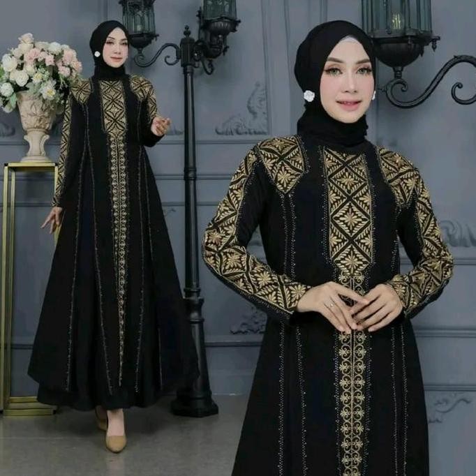 Abaya Renda Tangan Mewah Series 801