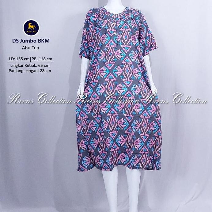 ready stock Batik Kuda Mas Daster JUMBO LD 150 cm | Daster Rayon 2 Kancing Lengan Pendek