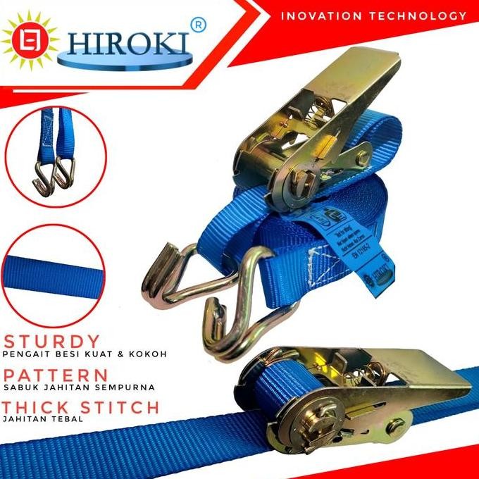 

Terlaris Asli!!! Profesional Rachet Tie Down 1"X5M Tali Pengikat Barang Motor