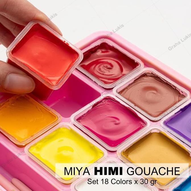 

ready MIYA HIMI Gouache Set Colour 18 x 30ml