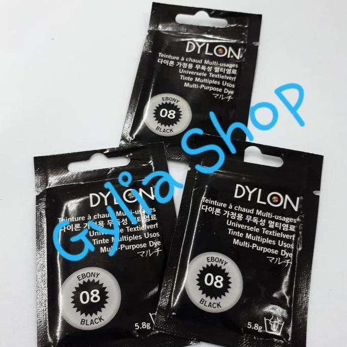 ready Wantex Dylon Hitam/ Pewarna Tekstil Merk Dylon.