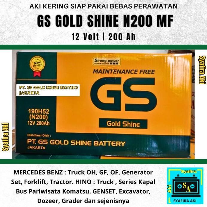 

Terlaris Aki N200 Gs Mf Aki Mobil Dan Genset Aki Kering 12 Volt 200 Ampere