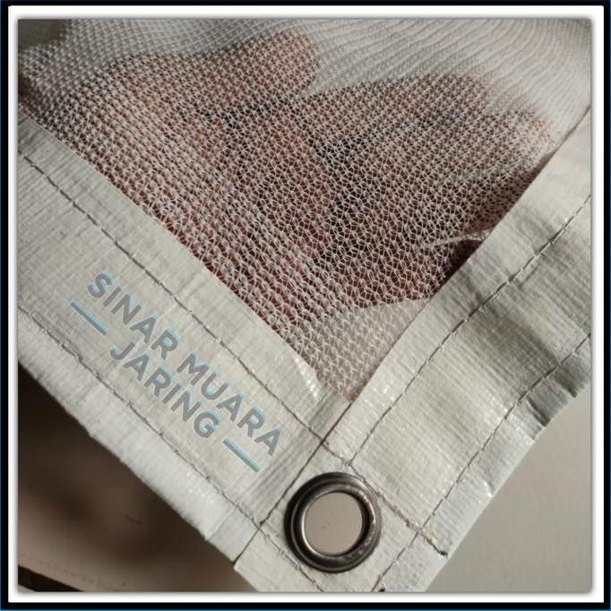 fresh Paranet Nylon Putih 65%-75% Terpasang List Dan Ring/Paranet Nilon Putih