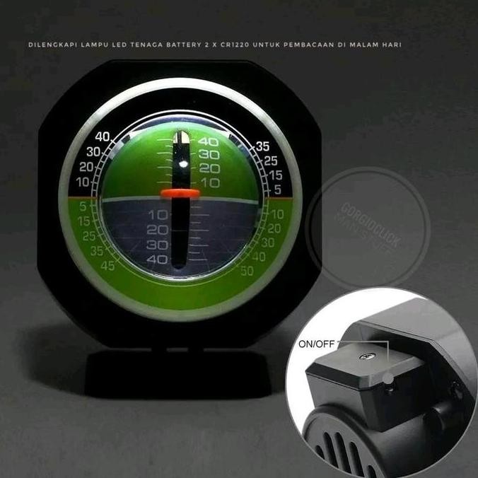 Car Inclinometer Mobil dengan Back-Light LED