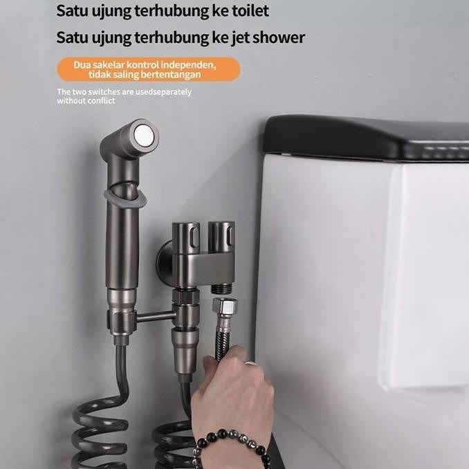 Grosir Spray Bidet Mesin Cuci/Spray Bidet Kamar Mandi/Spray Bidet Toilet/Stainless Steel 304 Hitam