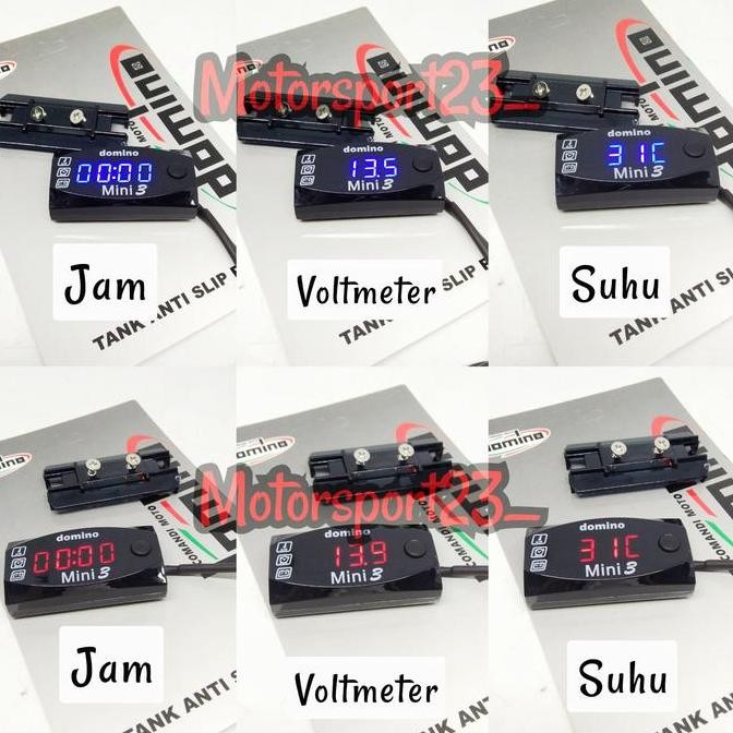 Voltmeter digital aki Voltmeter mini 3/ 3 in 1 DOMINO UNIVERSAL