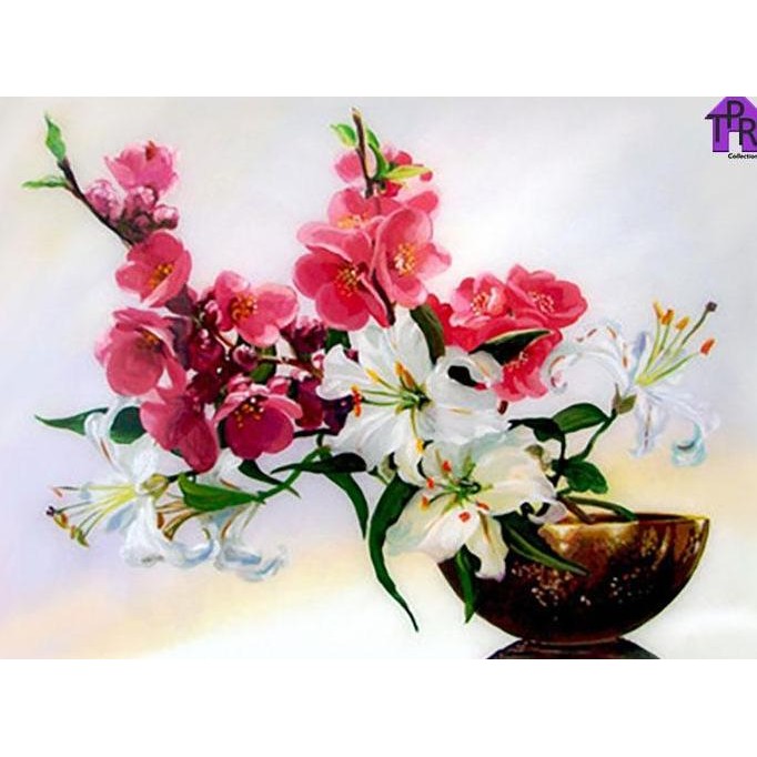 

ready DIY - Set Melukis / paint by number kit - FLOWER 40x50cm. part-11