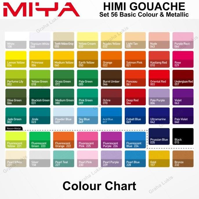 

ready Miya Himi Gouache 56 colors 30ml