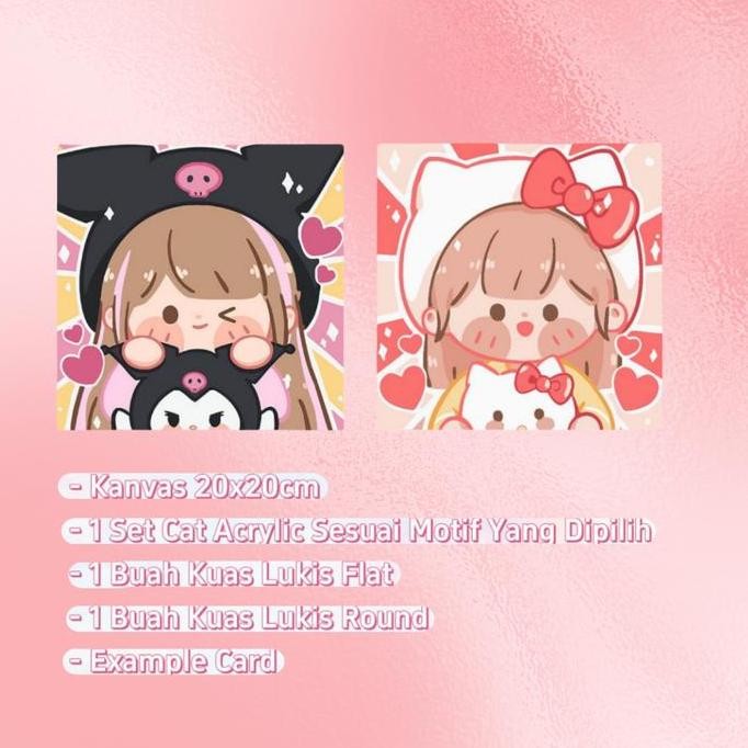 

ready JAKI Paint By Number 20x20 Kartun DIY Painting Kit Canvas Paint By Number Kit Digital Melukis Mewarnai Kanvas Nomor Prakarya Anak Kit 1Set Kanvas Lukis Painting Anak