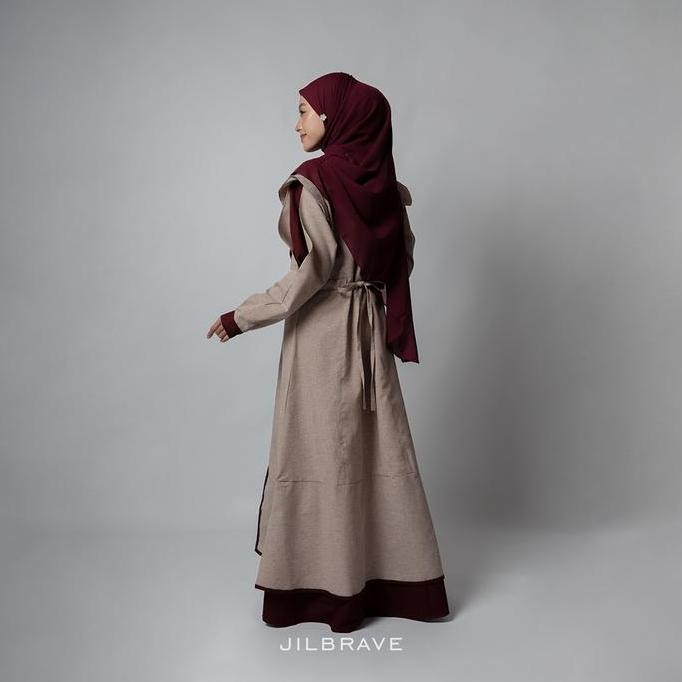 JILBRAVE Daphne Dress Gamis Lebaran Best Seller Feminine Anggun Elegant