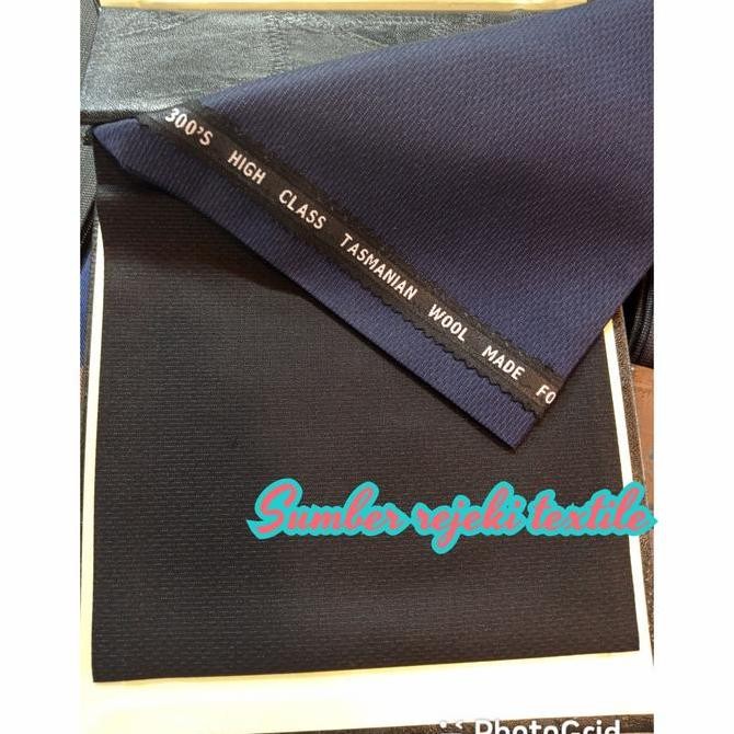 Kain wool Jet black tuxedo super 300'_ Kain celana/jas murah