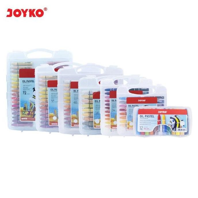 

ready Crayon/Krayon Oil Pastel Joyko 12/24/36/48/55/72 Warna
