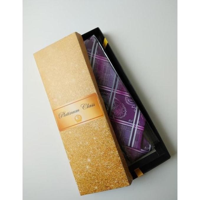 dasi batik import ungu kombinasi platinum class murah