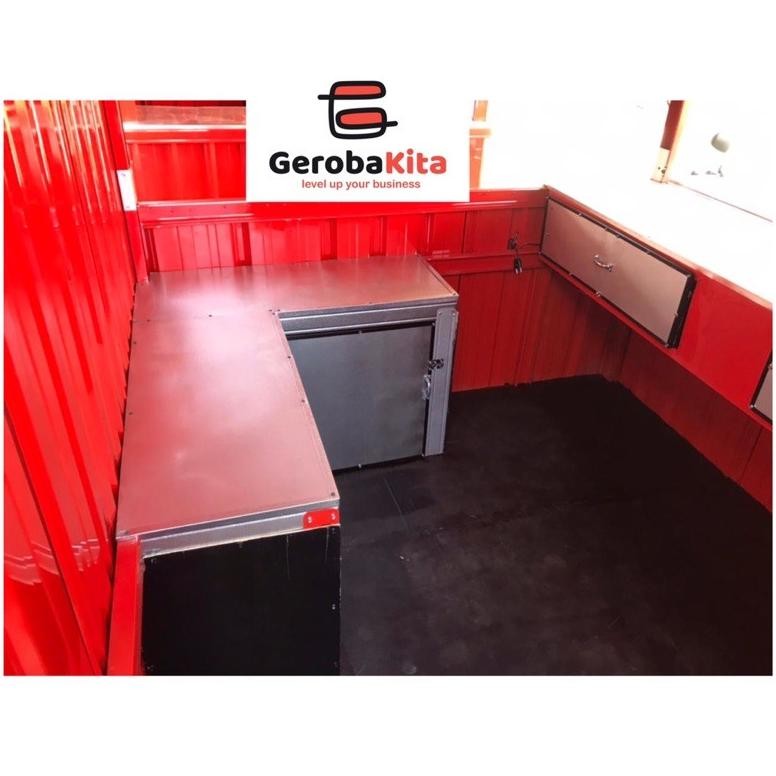 marr lantai booth kontainer/ alas booth container/ custom lantai booth