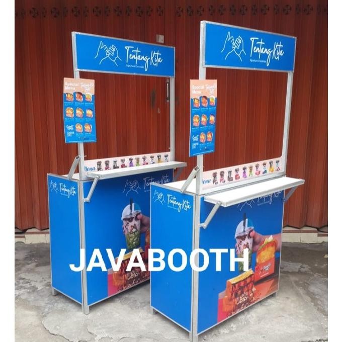 xenn booth portable / gerobak lipat / pakai meja display (alumunium)