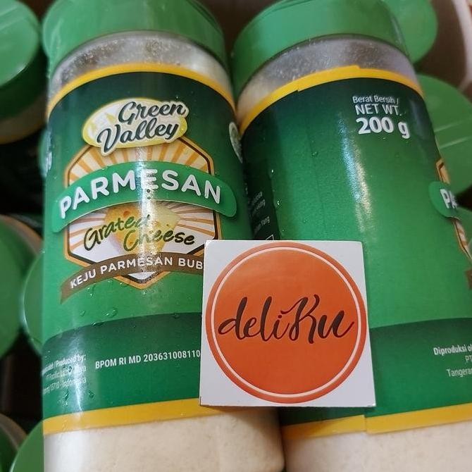 

Grosir Keju Parmesan 200Gr Green Valley Bubuk/ Parmesan Grated 200Gr