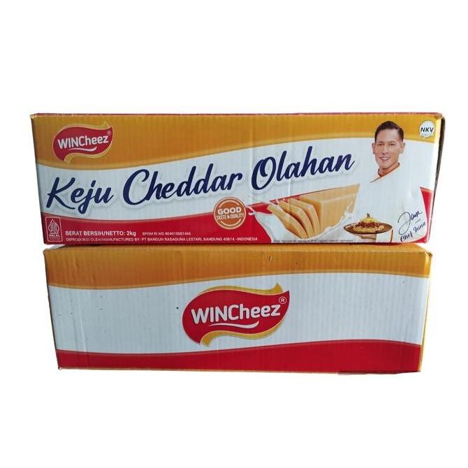 

Promo Keju Wincheez Cheese Cheddar 2Kg Block Processed Cheddar Winch