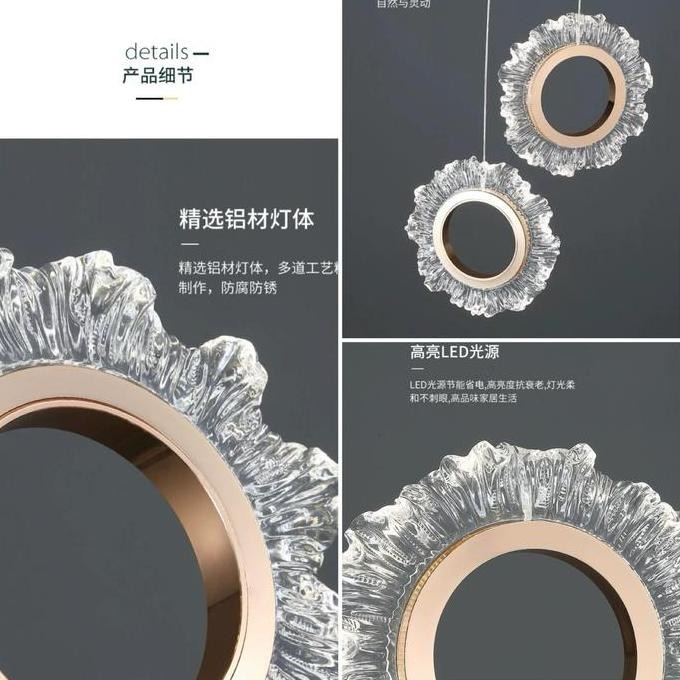 Promo Lampu Gantung Sunflower Gold Led / Lampu Gantung Modern Kamar Tidur