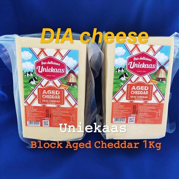 

Murah Keju Block Aged Cheddar 1 Kg - Uniekaas Halal