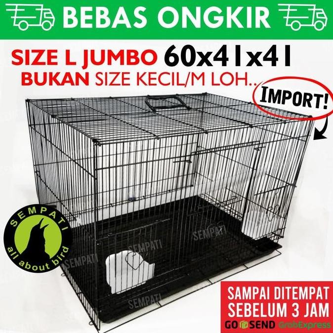 SANGKAR KANDANG BESI UMBARAN TEBAL LIPAT KOTAK UNTUK TERNAK