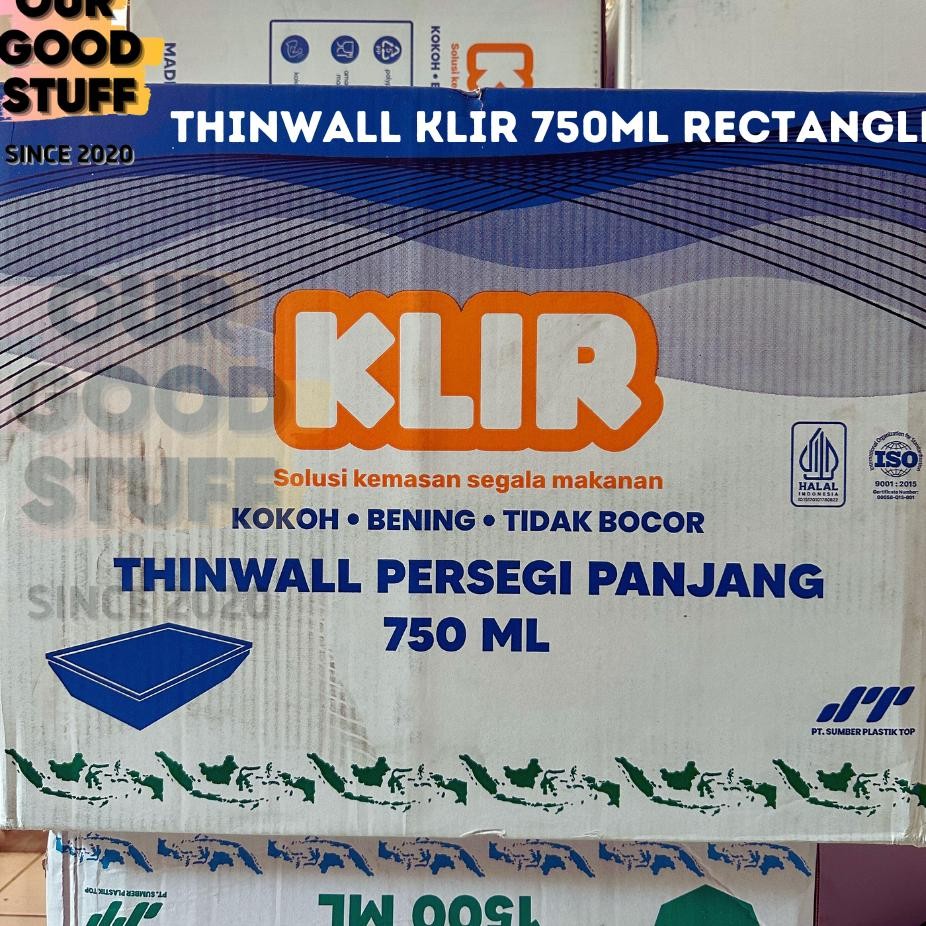 1 Dus Thinwall Klir 750Ml Persegi Panjang Thinwall 750Ml Persegi Panjang Thinwall 750Ml Persegi Panj