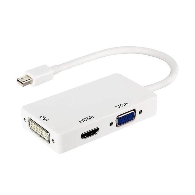 Kabel Konektor Macbook Thunderbolt Mini Display port To HDMI VGA DVI